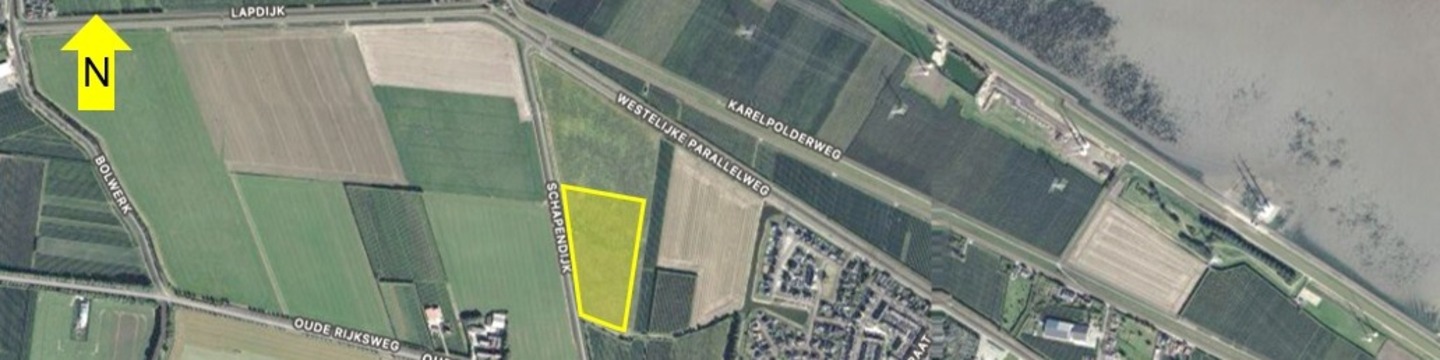 Luchtfoto opvanglocatie Schapendijk Krabbendijke